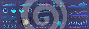 Blue dashboard infographic template